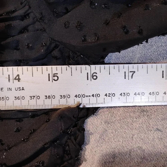 Lush NWT Ruched  Front Long Sleeve Mesh Dress in Black Size Small - Picture 12 of 14